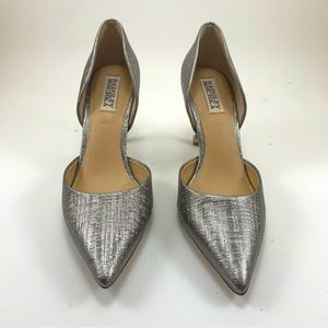 Badgeley Mischka Silver Pumps